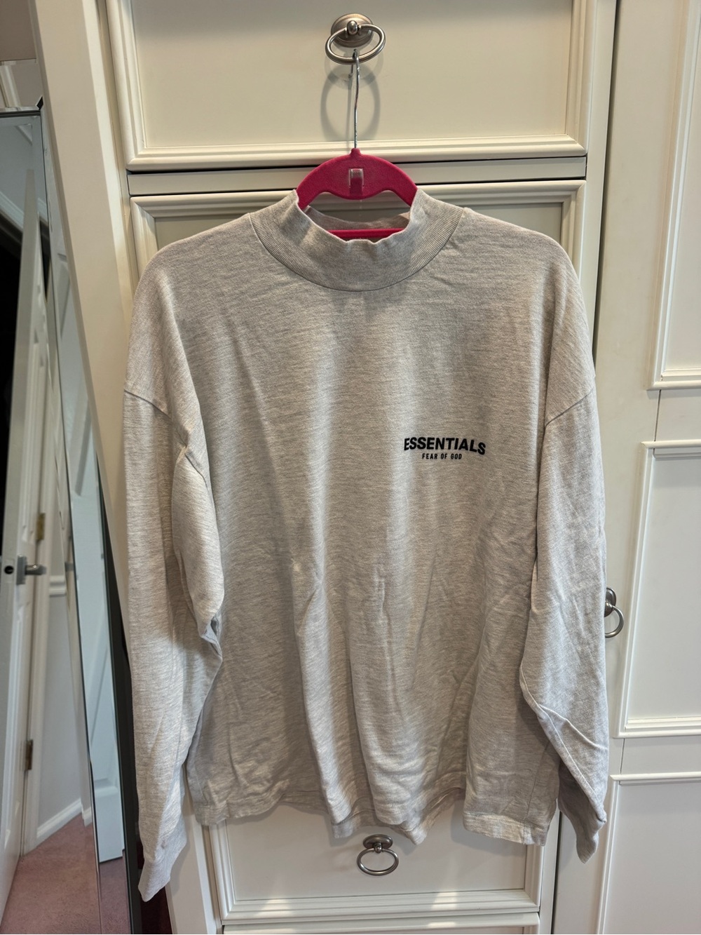 Fear of God ESSENTIALS Heather Gray Sweatshirt with Black Logo